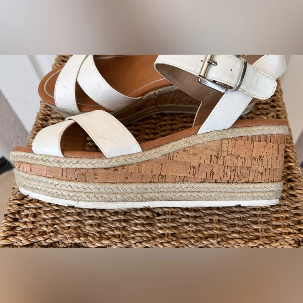 …me Too Sandy Espadrille‎ Platform Wedge Cork Jute Size 9